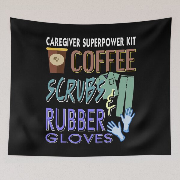 Item preview, Caregiver Superpower Kit Scrubs Rubber gloves designed and sold by NeXore.