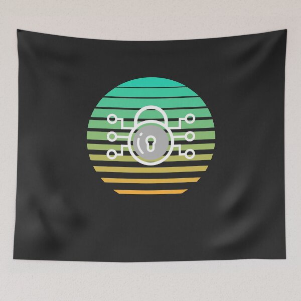 Item preview, Vintage Retro Sunset Cybersecurity IT Gift designed and sold by EricJP.
