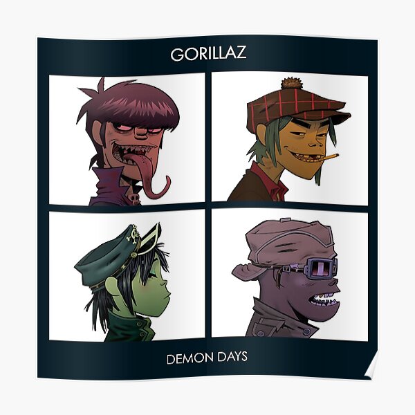 Gorillaz Demon Days Vintage Póster