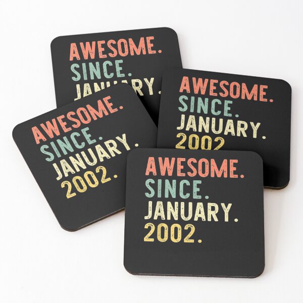 Item preview, Awesome Since January 2002 19th Birthday Gift 19 Years Old  designed and sold by saigeorion.