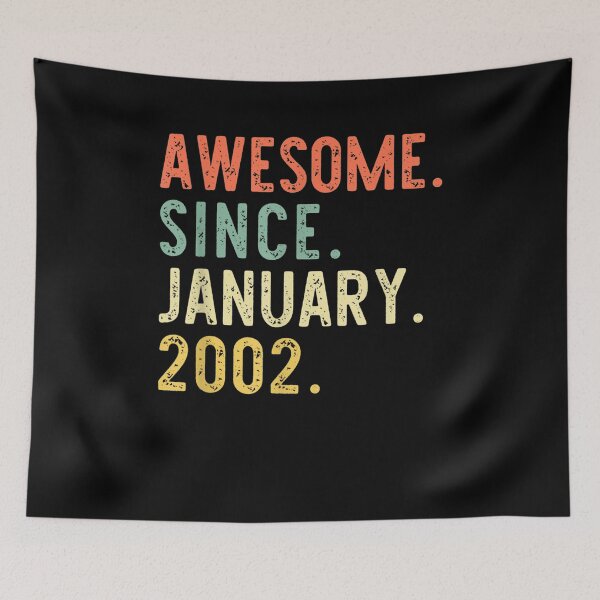 Item preview, Awesome Since January 2002 19th Birthday Gift 19 Years Old  designed and sold by saigeorion.