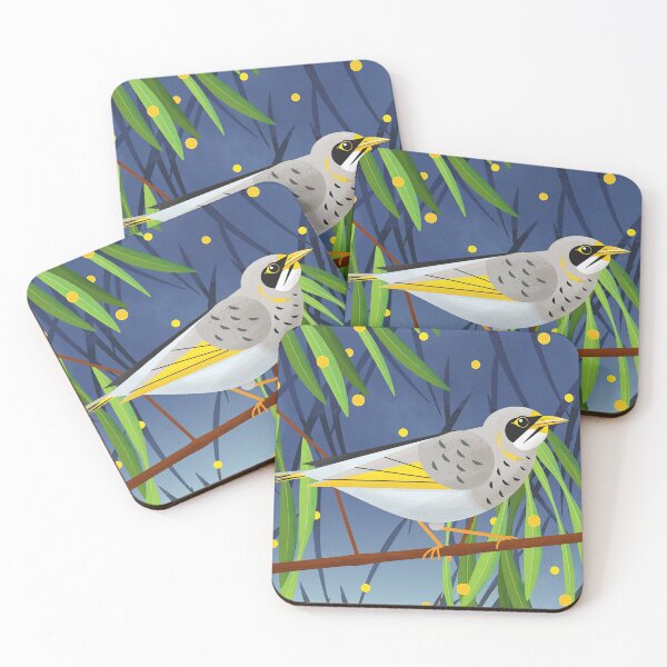 Item preview, Yellow-Throated Miner Bird Amongst Wattle designed and sold by Dion Douglas.