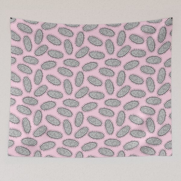 Item preview, Cute E coli Bacteria on Pink designed and sold by fogoosherie.