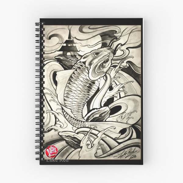 Item preview, koi fish by Luke Red designed and sold by lukeredtattoo.