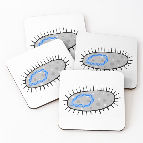 Item preview, Cute E coli Bacteria on White designed and sold by fogoosherie.
