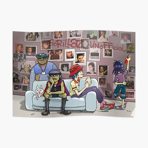 Gorillaz Rétro Classique Non Officiel Poster