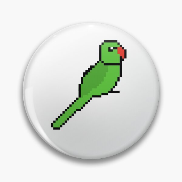 Item preview, Pixel Art Green Ringneck designed and sold by Sauropsida.