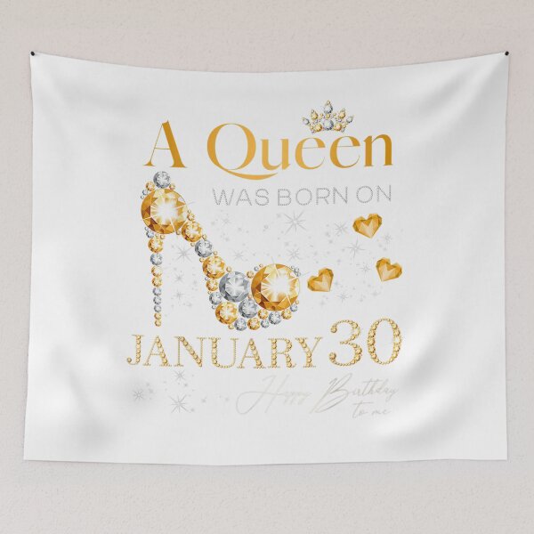 Item preview, A Queen Was Born On January 30 30th January Birthday  designed and sold by mylahKristian.