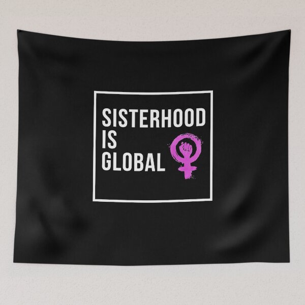 Item preview, Sisterhood is global l Global Sisterhood l Women Unite l Feminism Quotes l Feminism l Sisterhood square with Icon designed and sold by T1337.