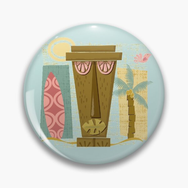 Item preview, Tiki Art -Retro Hawaiian Island Art & Surf Board Pattern designed and sold by kim BLiSS design.