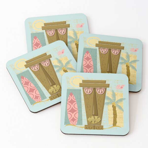 Item preview, Tiki Art -Retro Hawaiian Island Art & Surf Board Pattern designed and sold by kim BLiSS design.