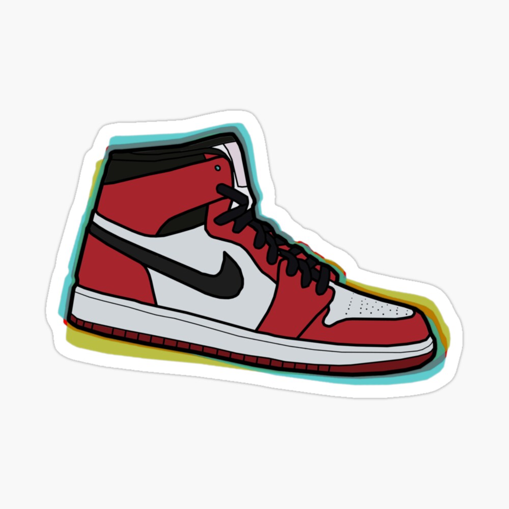 cartoon jordan 1 drawing