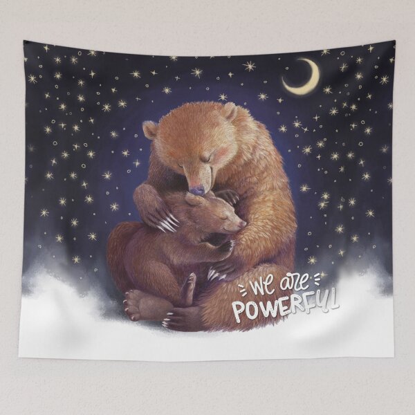 Item preview, We are POWERFUL with Bearhug designed and sold by MonKeeMAMA.