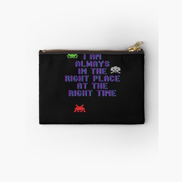 Item preview, I AM ALWAYS IN THE RIGHT PLACE AT THE RIGHT TIME Space Invaders designed and sold by Helen Marvellous.
