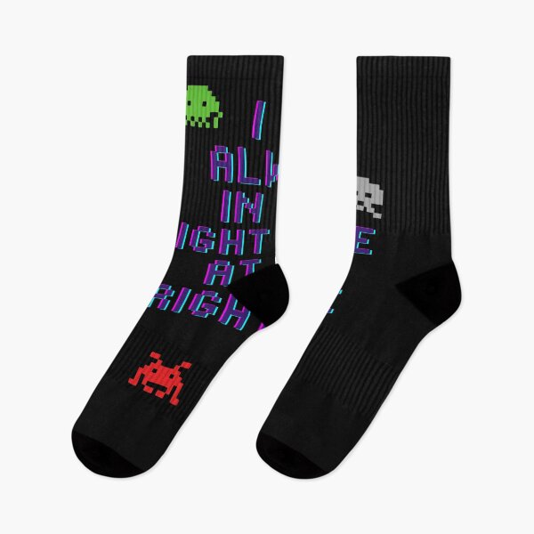Item preview, I AM ALWAYS IN THE RIGHT PLACE AT THE RIGHT TIME Space Invaders designed and sold by Helen Marvellous.