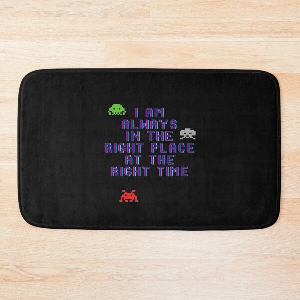 Item preview, I AM ALWAYS IN THE RIGHT PLACE AT THE RIGHT TIME Space Invaders designed and sold by Helen Marvellous.