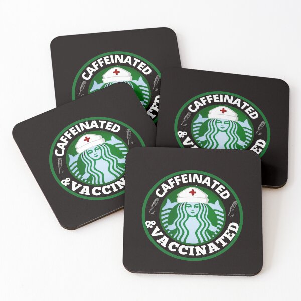 Item preview, caffeinated & vaccinated designed and sold by Yasdey Rojas.