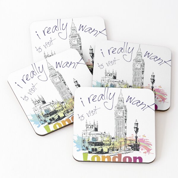 Item preview, I really want to visit London - dark print for light backgrounds designed and sold by TournesolTintin.