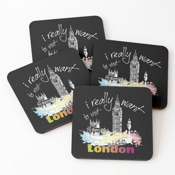 Item preview, I really want to visit London - light print for dark backgrounds designed and sold by TournesolTintin.