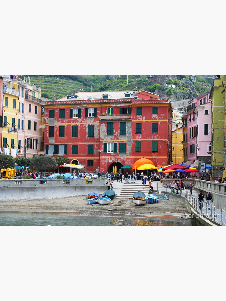 "All About Italy. Piece 10 Vernazza Houses" Sticker for Sale by IgorShrayer Redbubble