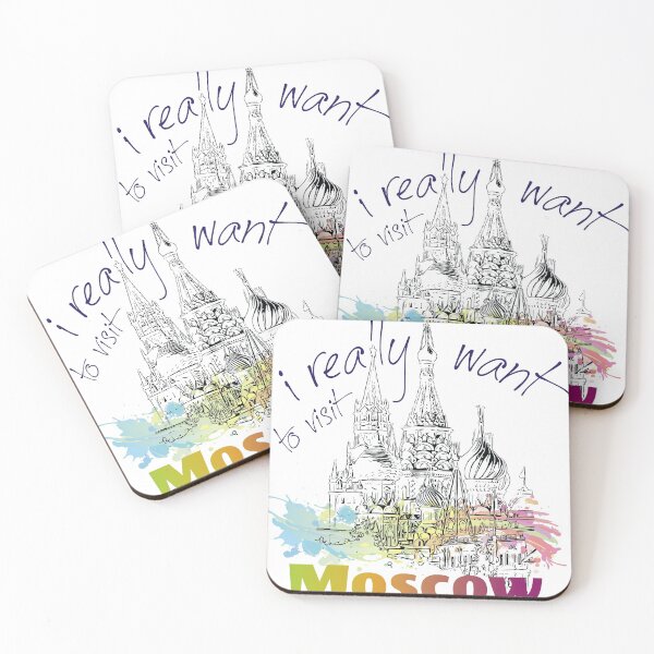 Item preview, I really want to visit Moscow - dark print for light backgrounds designed and sold by TournesolTintin.