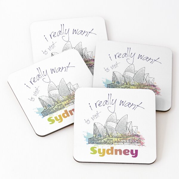 Item preview, I really want to visit Sydney - dark print for light backgrounds designed and sold by TournesolTintin.