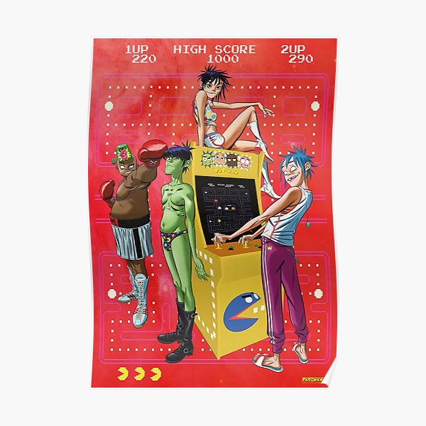 Gorillaz Play Game Drôle Poster