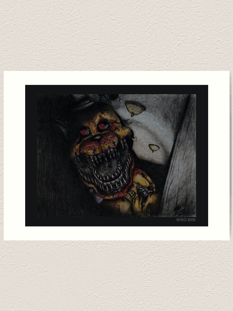 Print nightmare fredbear scary fnaf coloring pages