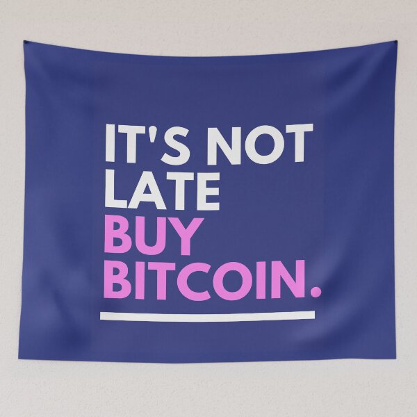 Item preview, Blue Pink Bold Text Buy Bitcoin designed and sold by fosterahope.