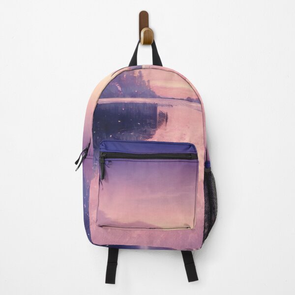 Item preview, View of a mountain lake at dusk with a blue sky designed and sold by amithachapa.