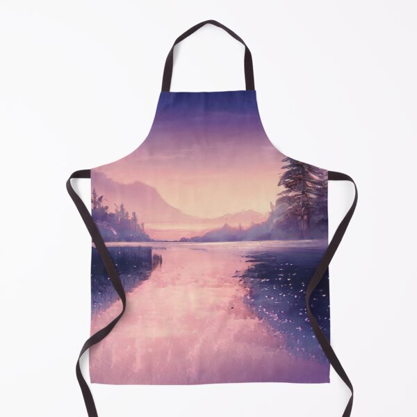 Item preview, View of a mountain lake at dusk with a blue sky designed and sold by amithachapa.