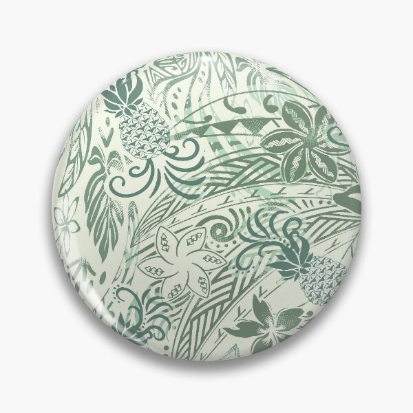Item preview, Hawaiian - Polynesian Green Pineapple Print designed and sold by sunnthreads.