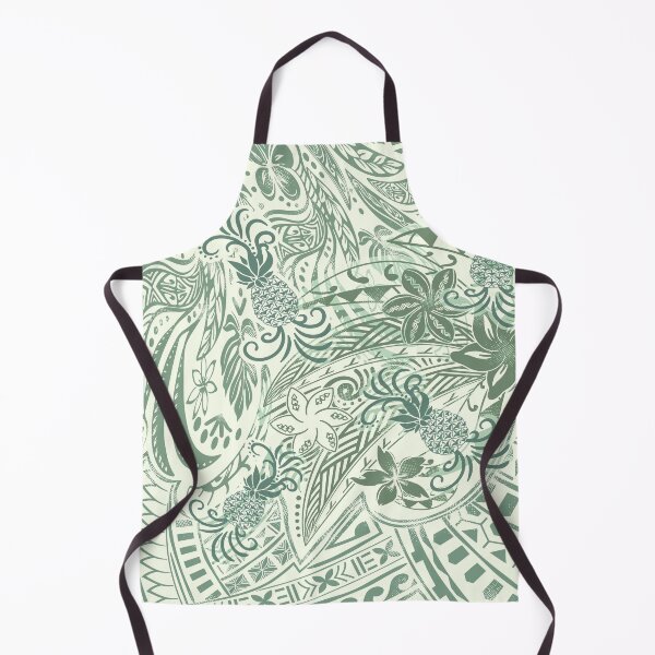 Item preview, Hawaiian - Polynesian Green Pineapple Print designed and sold by sunnthreads.
