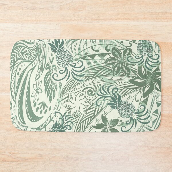 Item preview, Hawaiian - Polynesian Green Pineapple Print designed and sold by sunnthreads.