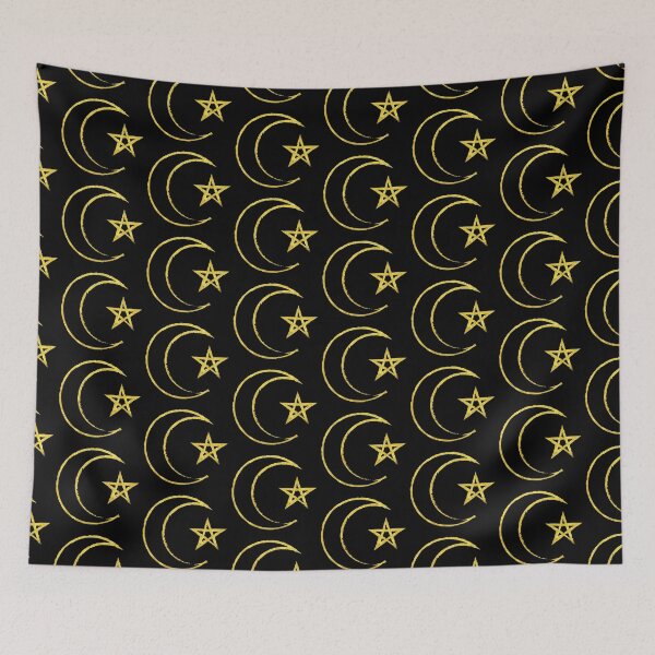 Item preview, Luna creciente con un patrón Star Alt designed and sold by NewAlchemy21.