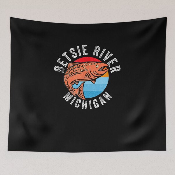 Item preview, Betsie River Michigan Salmon Fishing Gift  designed and sold by sariyahharry.