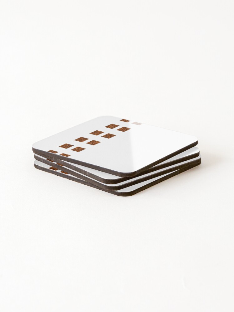 Thumbnail 4 of 5, Coasters (Set of 4), Simple Two Rows Design designed and sold by boogeyman.