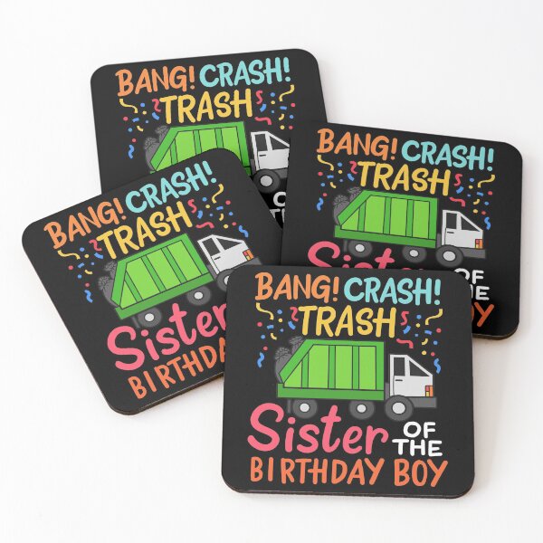 Aperçu de l'œuvre Camion à ordures Sister Birthday Boy créée et vendue par CreativeGiftShp.