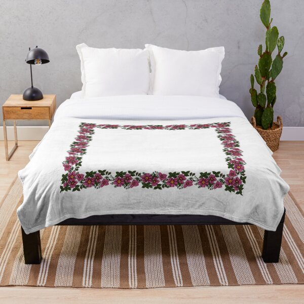Item preview, Elegant summer decor ,pink flowers border designed and sold by natwil.