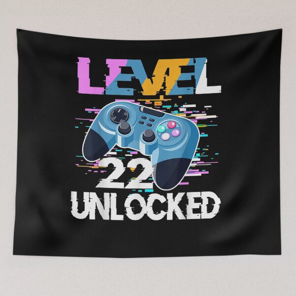 Item preview, Level 22 Unlocked Gamer 22th Birthday Gift Video Game Lovers  designed and sold by sariyahharry.