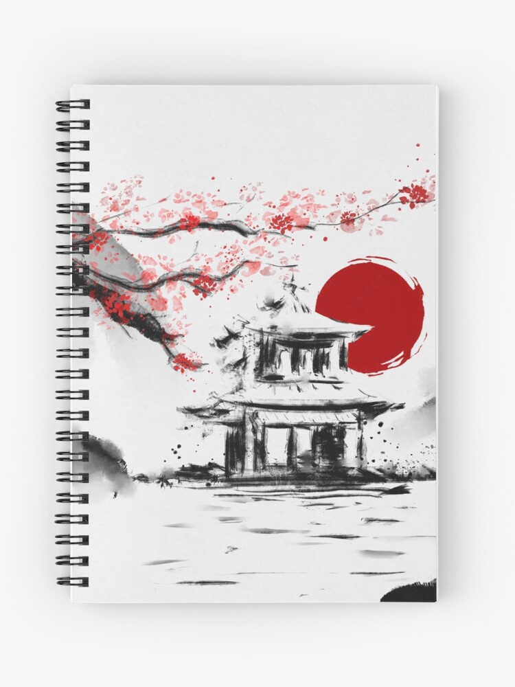 CUADERNO DE DIBUJO ESPIRALADO DISEÑO FLOR SAKURA - Ilahui Perú