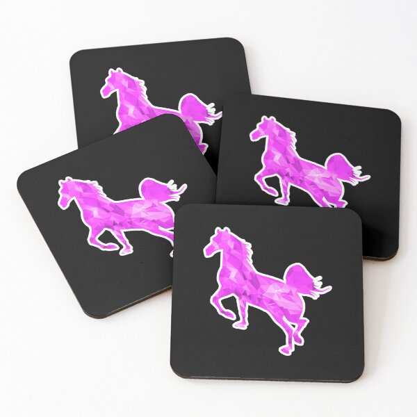 Item preview, Pink abstract triangle rainbow diamond horse  designed and sold by Design your dreams.