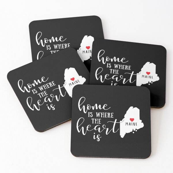 Item preview, Maine, Home Is Where the Heart Is, Home State designed and sold by ladylaughprints.
