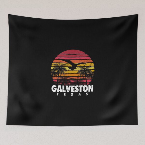 Item preview, Galveston Tx Texas Vintage Retro Sunset 70'S 80'S Style Gift designed and sold by pourvasecandi.