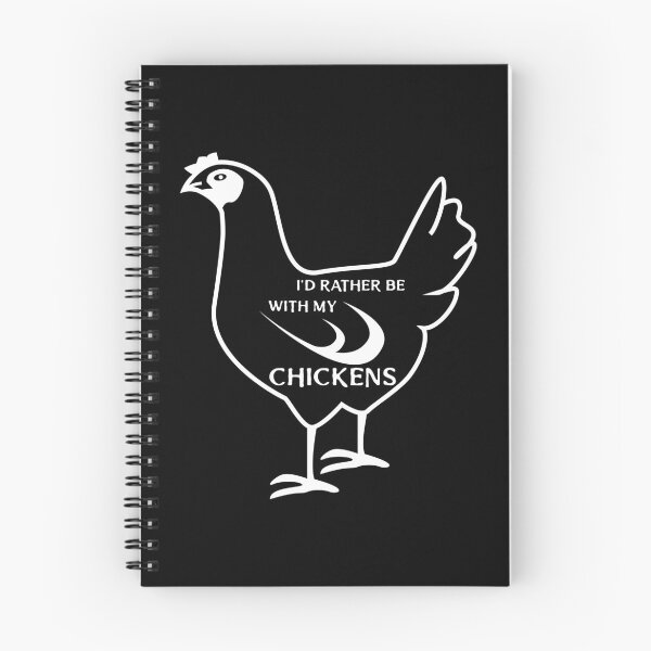 Item preview, I'd Rather Be with my Chickens -funny chicken design on a white chicken designed and sold by katiekendall.
