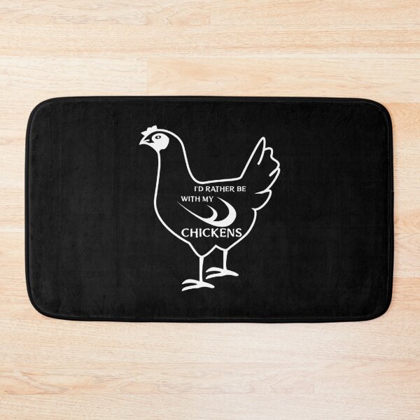Item preview, I'd Rather Be with my Chickens -funny chicken design on a white chicken designed and sold by katiekendall.