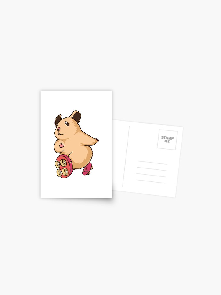 Hamster with roller skates" Postcard by DerSenat | Redbubble