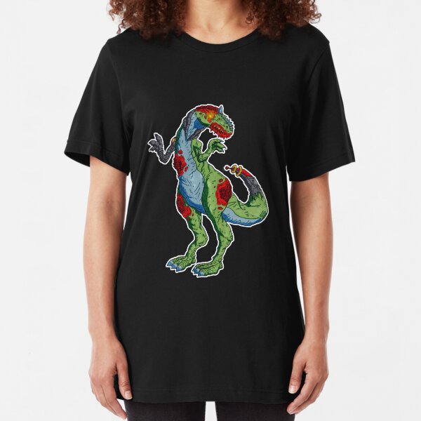 robo-zombie allosaurus... Slim Fit T-Shirt