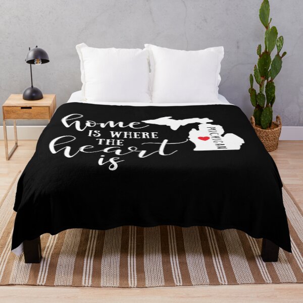 Item preview, Michigan, Home Is Where the Heart Is, Home State designed and sold by ladylaughprints.