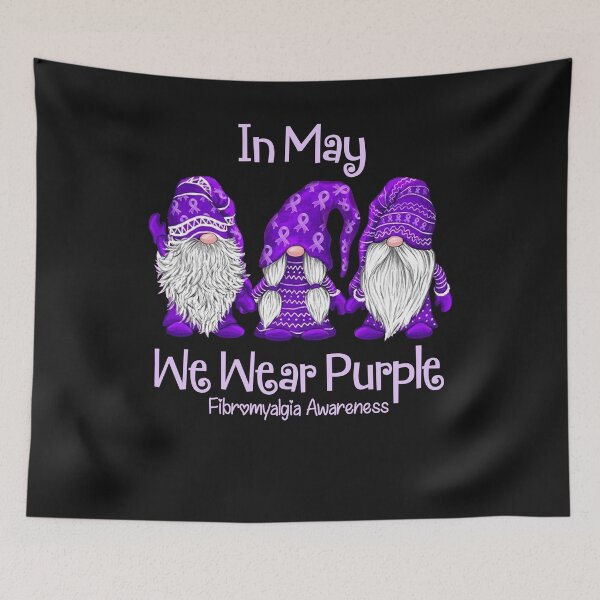 Item preview, Gnomies in may we wear purple for fibromyalgia awareness shirt designed and sold by Lukifo-Driven.